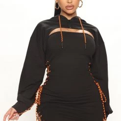 Fashion Nova Downtown LA Mini Dress Set - Black