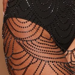 Fashion Nova Gianna Embellished Mini Dress - Black -fashion nova dresses Shop 07 27 22Studio5 SN KP 13 51 19 25 22GWF0483 Black 9843 KS