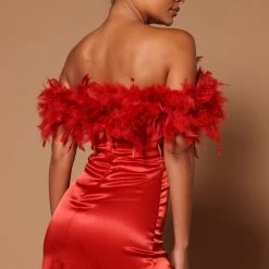 Fashion Nova Hanalei Feather Maxi Dress - Cognac -fashion nova dresses Shop 07 27 22Studio5 SN KP 13 58 04 27 GW22C1124 Cognac 9860 KS