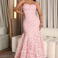 Fashion Nova Carmen Floral Maxi Gown - Blush