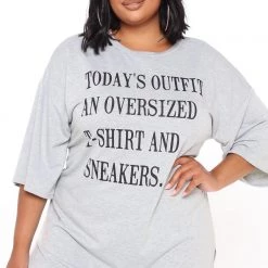 Fashion Nova Stating Facts T Shirt Dress - Grey -fashion nova dresses Shop 07 28 20Studio2 MS MJ 10 49 03 18 JS970 Grey 4109 PLUS JK