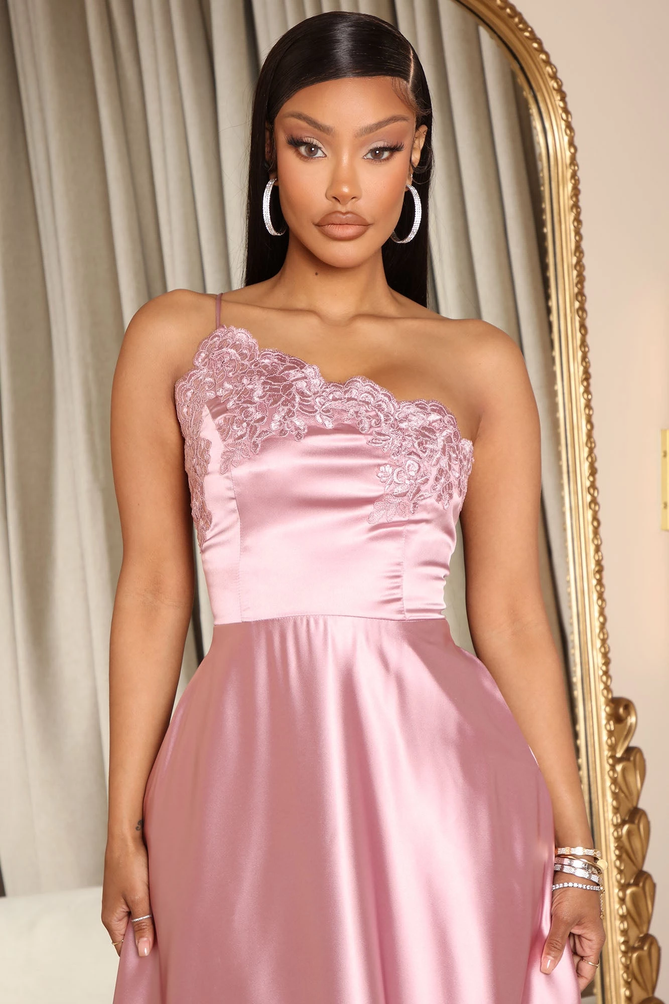 Fashion Nova Blair Satin Maxi Dress - Mauve 4 Fashion Nova Blair Satin Maxi Dress - Mauve - Image 2