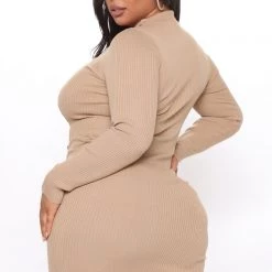 Fashion Nova Oh Snap Sweater Maxi Dress - Taupe -fashion nova dresses Shop 07 29 21Studio3 JP MJ 10 59 10 23 22262 Taupe 6191 PLUS MH