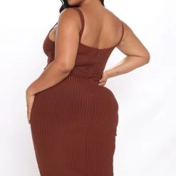 Fashion Nova No Cuts Given Bandage Midi Dress - Brown -fashion nova dresses Shop 07 30 21Studio3 RM MJL 13 36 24 36 MD6674 Brown 7049 PLUS EH