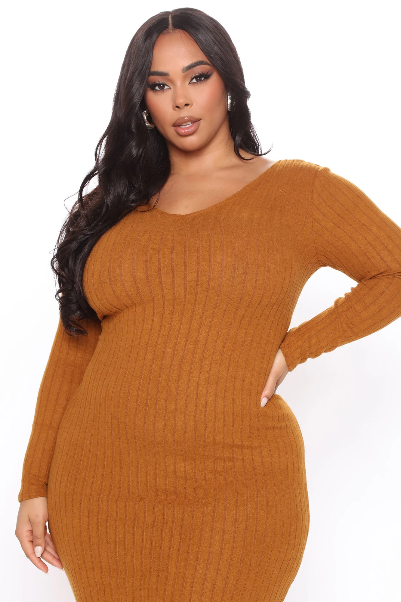 Fashion Nova For The Thrill Of It Midi Dress - Rust 8 Fashion Nova For The Thrill Of It Midi Dress - Rust - Image 6