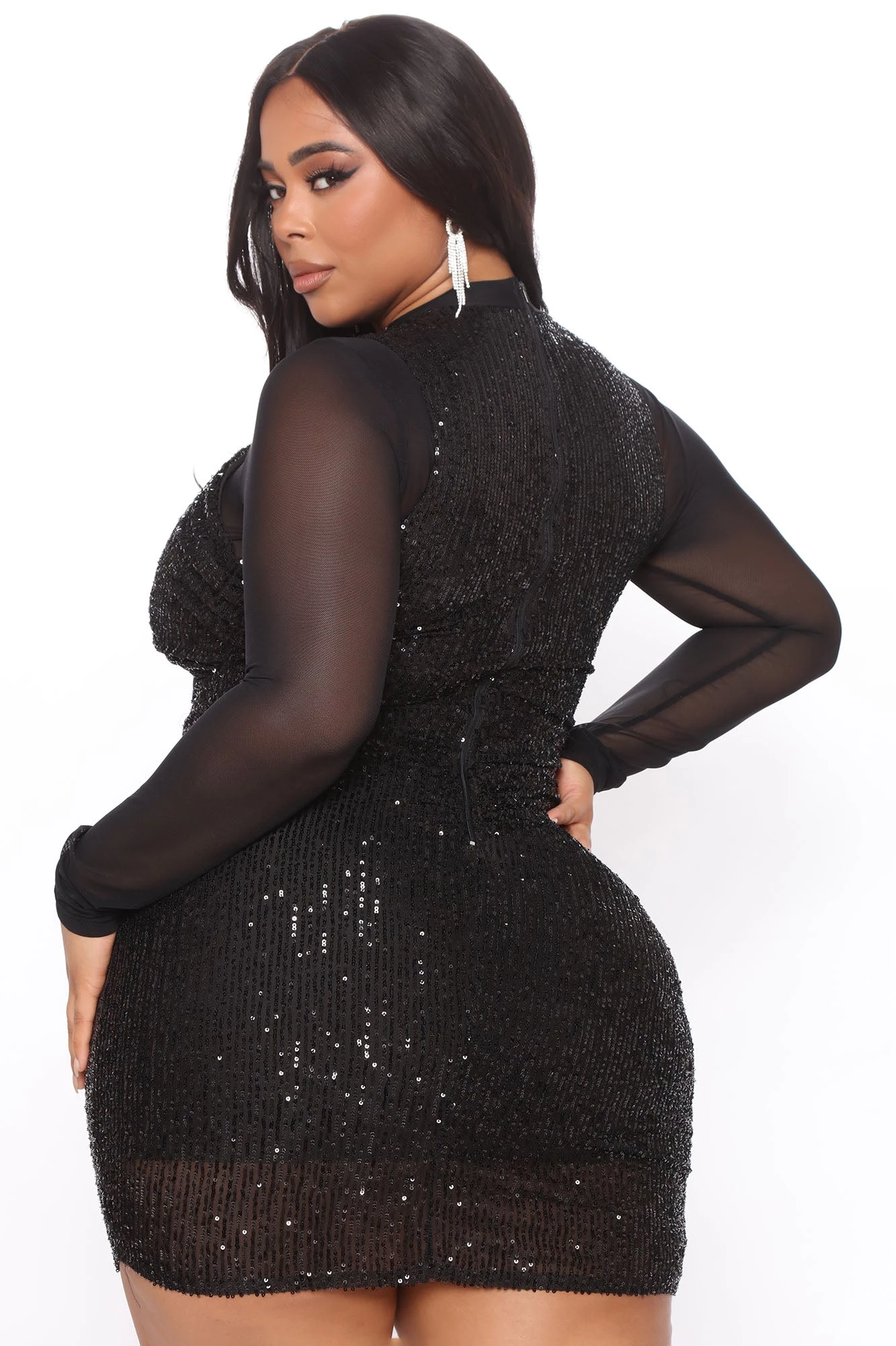 Fashion Nova Here To Party Sequin Mini Dress - Black 10 Fashion Nova Here To Party Sequin Mini Dress - Black - Image 8