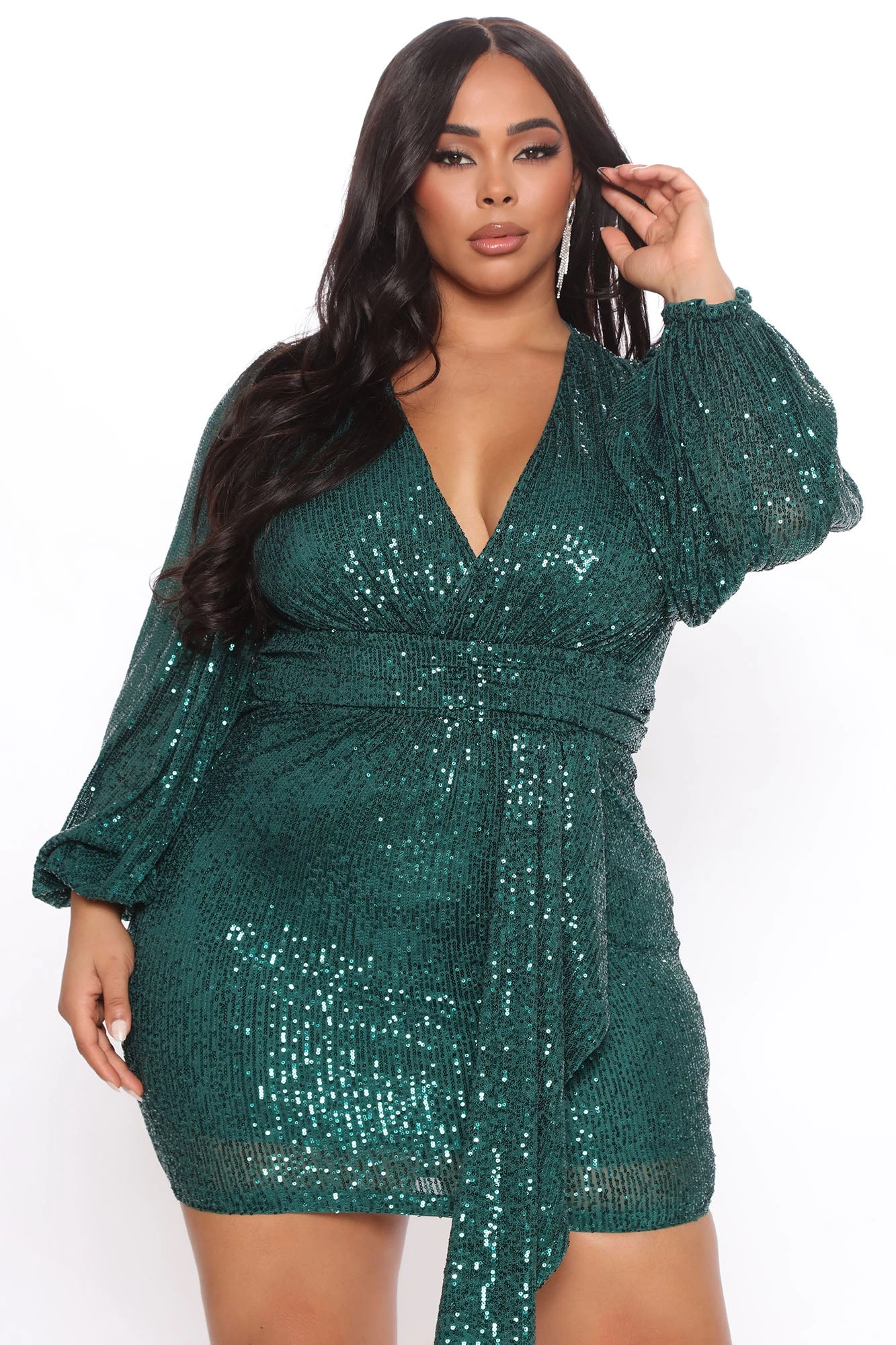 Fashion Nova Starla Sequin Mini Dress - Emerald 7 Fashion Nova Starla Sequin Mini Dress - Emerald - Image 5