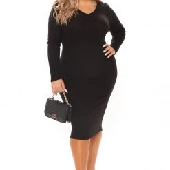 Fashion Nova For The Thrill Of It Midi Dress - Black -fashion nova dresses Shop 08 02 21Studio4 RT RL 13 13 59 51 RD33316L Black 5885 PLUS KL