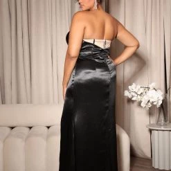 Fashion Nova Ophelia Satin Maxi Dress - Black -fashion nova dresses Shop 08 02 22Studio5 SN DJ 13 33 01 13 MF21407 Black P 0535 PLUS WG