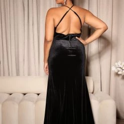 Fashion Nova Wrapped In Velvet Maxi Dress - Black -fashion nova dresses Shop 08 02 22Studio5 SN DJ 13 37 21 14 1845P7 Black 0555 PLUS EH