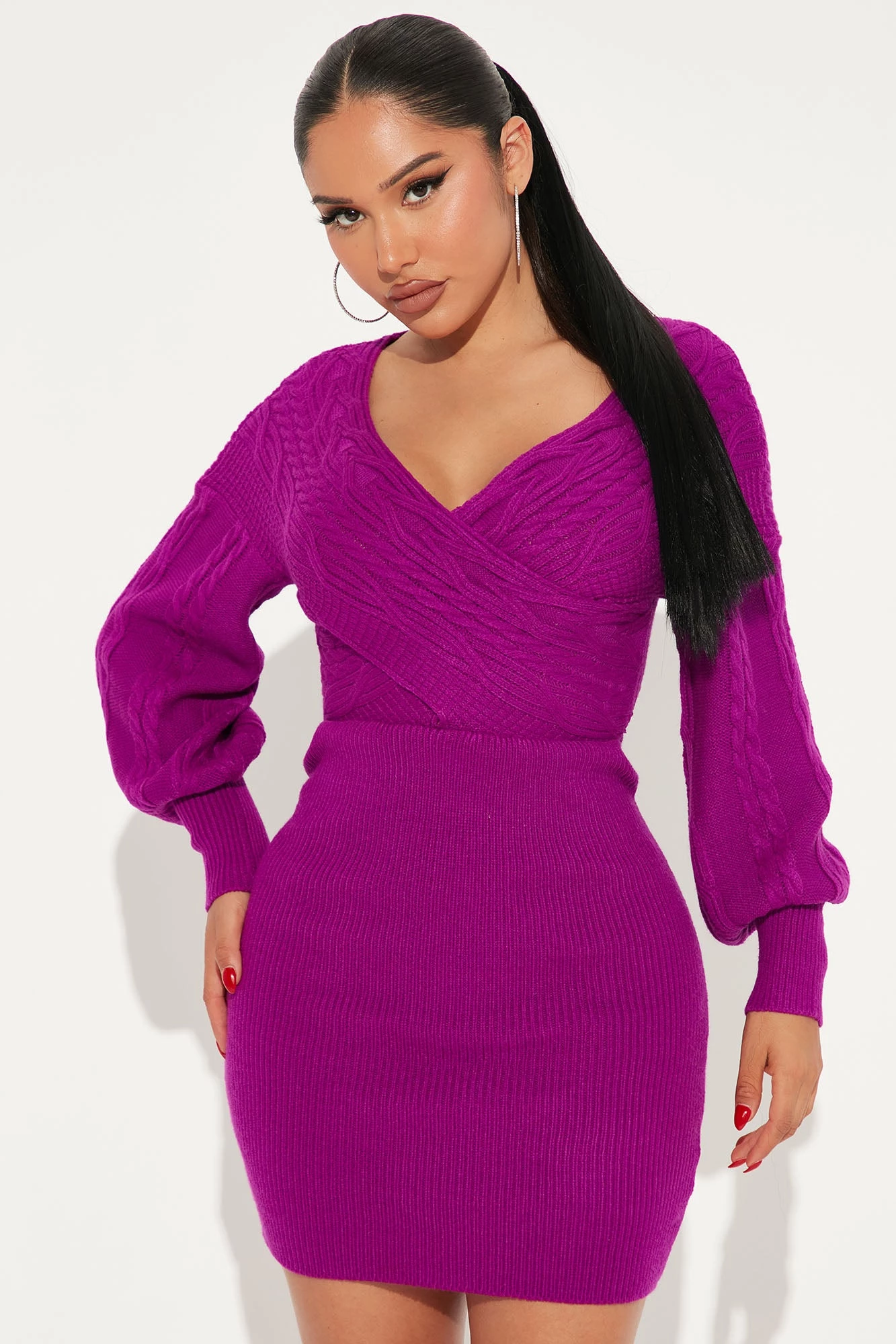 Fashion Nova Coffee Run Sweater Mini Dress - Magenta 3 Fashion Nova Coffee Run Sweater Mini Dress - Magenta