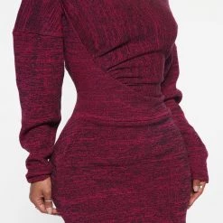 Fashion Nova Here For It Sweater Mini Dress - Plum -fashion nova dresses Shop 08 05 22Studio3 RM DJ 15 25 30 13 D24012 Plum 0182 JB