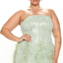 Fashion Nova Call Me Feather Sequin Mini Dress - Mint -fashion nova dresses Shop 08 05 22Studio7 DD AC 14 58 36 8 DR2510 Mint 0151 PLUS JB