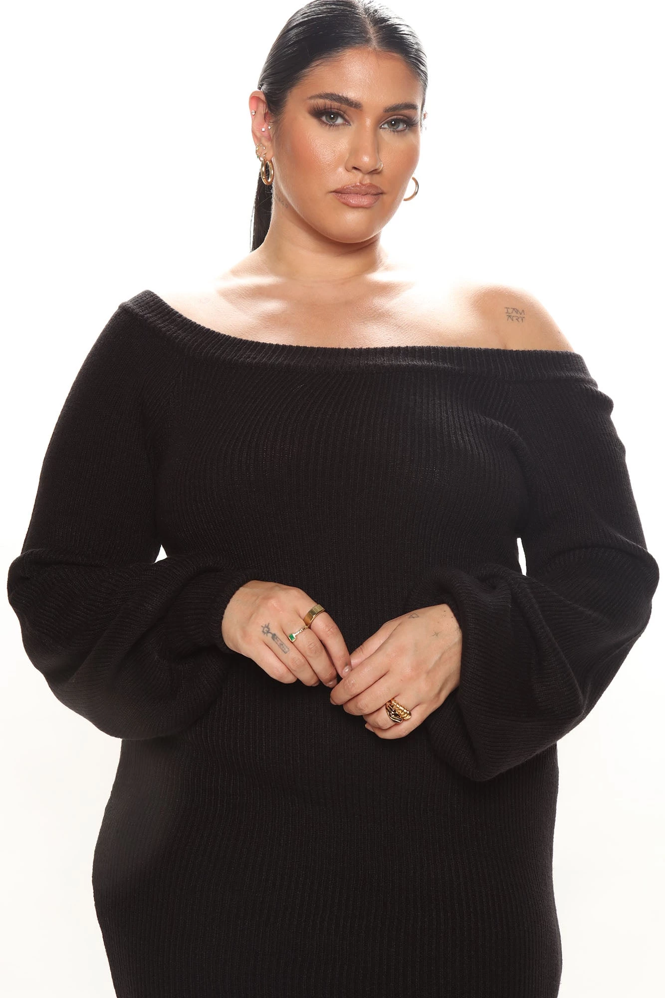 Fashion Nova Elektra Sweater Mini Dress - Black 7 Fashion Nova Elektra Sweater Mini Dress - Black - Image 5