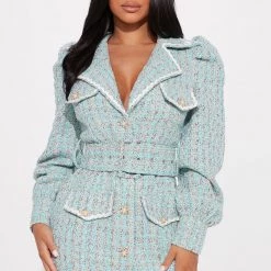 Fashion Nova Boss Woman Tweed Mini Dress - Mint -fashion nova dresses Shop 08 08 22Stduio1 CE AC 09 45 41 7 SD375822FN Mint 2403 PB