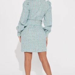 Fashion Nova Boss Woman Tweed Mini Dress - Mint -fashion nova dresses Shop 08 08 22Stduio1 CE AC 09 46 00 7 SD375822FN Mint 2407 PB
