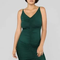 Fashion Nova Shanghai Ruched Dress - Hunter Green -fashion nova dresses Shop 08 09 18 Studio 3 11 50 15 D738 Hunter 0512 AJ scaled