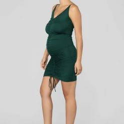 Fashion Nova Shanghai Ruched Dress - Hunter Green -fashion nova dresses Shop 08 09 18 Studio 3 11 50 18 D738 Hunter 0513 AJ scaled