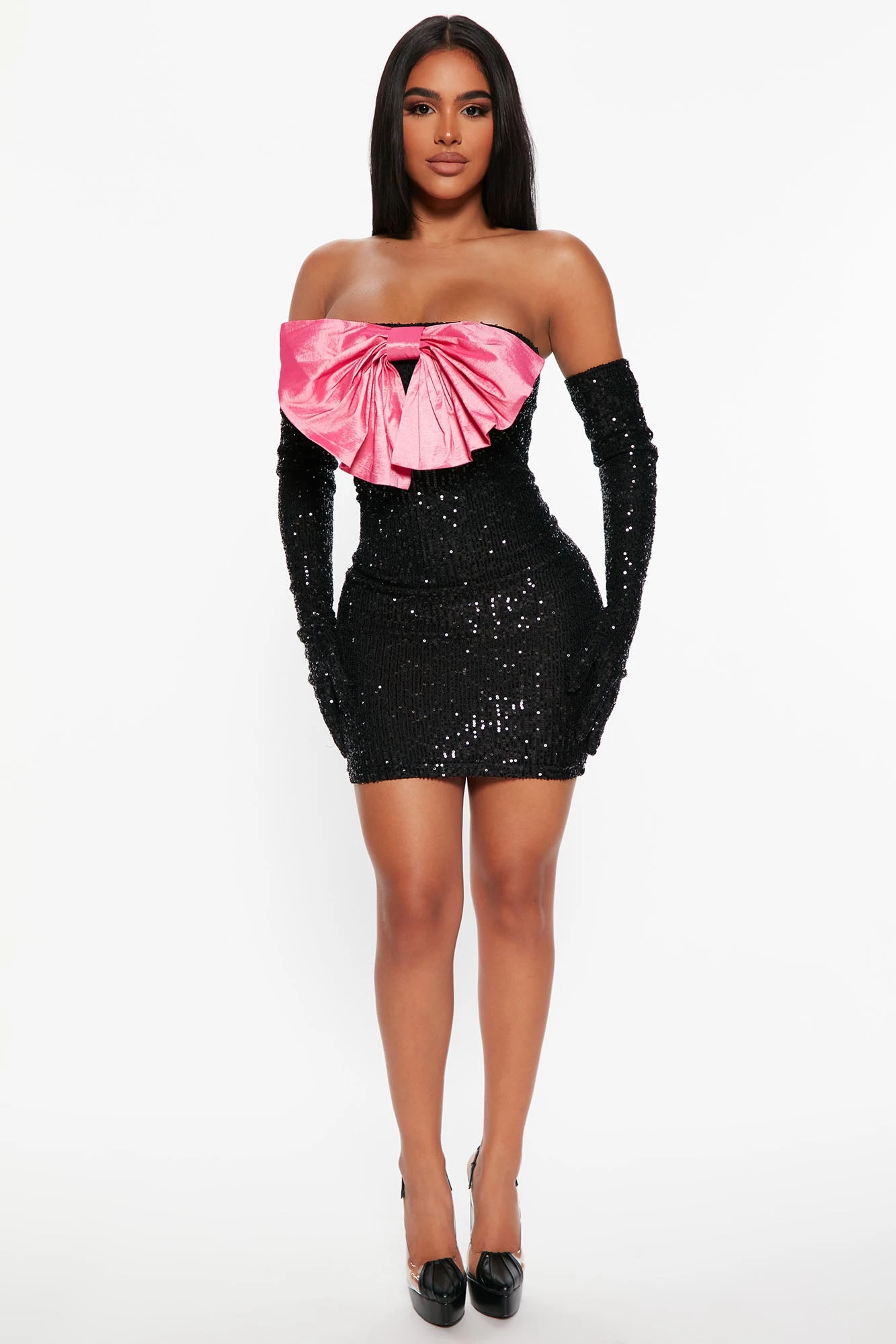 Fashion Nova God's Gift Sequin Dress Set - Black/combo 4 Fashion Nova God's Gift Sequin Dress Set - Black/combo - Image 2