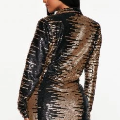 Fashion Nova Starry Night Mini Blazer Dress - Black/Gold -fashion nova dresses Shop 08 09 22Studio4 ME AC 15 13 07 48 ZJ70015FN BlackGold 5489 JB