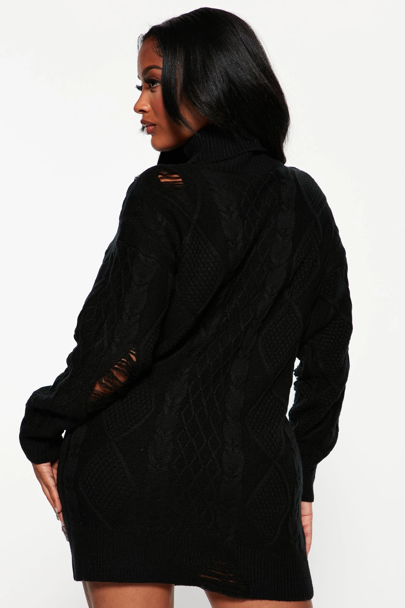 Fashion Nova Chilly Days Sweater Mini Dress - Black 5 Fashion Nova Chilly Days Sweater Mini Dress - Black - Image 3