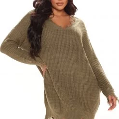 Fashion Nova Sarabeth Sweater Mini Dress - Olive -fashion nova dresses Shop 08 10 21Studio2 SN RL 14 24 03 55 JD10963 Olive 8883 KL