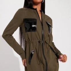 Fashion Nova Nadia Mini Dress - Olive