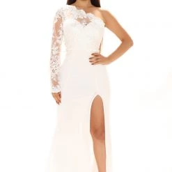 Fashion Nova Bonita Lace Maxi Dress - White