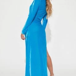 Fashion Nova Angelina Velvet Maxi Dress - Aqua -fashion nova dresses Shop 08 11 22Studio1 ME MR 11 07 31 30 DR1724 Aqua 1688 JB