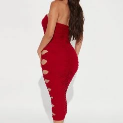 Fashion Nova Deep In My Heart Mesh Midi Dress - Red -fashion nova dresses Shop 08 11 22Studio2 DM RL 12 01 22 29 SK0849 Red 1712 PB
