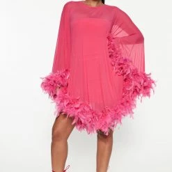 Fashion Nova Showstopper Feather Mini Dress Set - Pink -fashion nova dresses Shop 08 11 22Studio3 MS RENE 11 33 00 8 TD16491CPD Pink 2275 JB