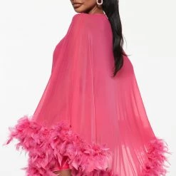 Fashion Nova Showstopper Feather Mini Dress Set - Pink -fashion nova dresses Shop 08 11 22Studio3 MS RENE 11 33 36 8 TD16491CPD Pink 2282 JB