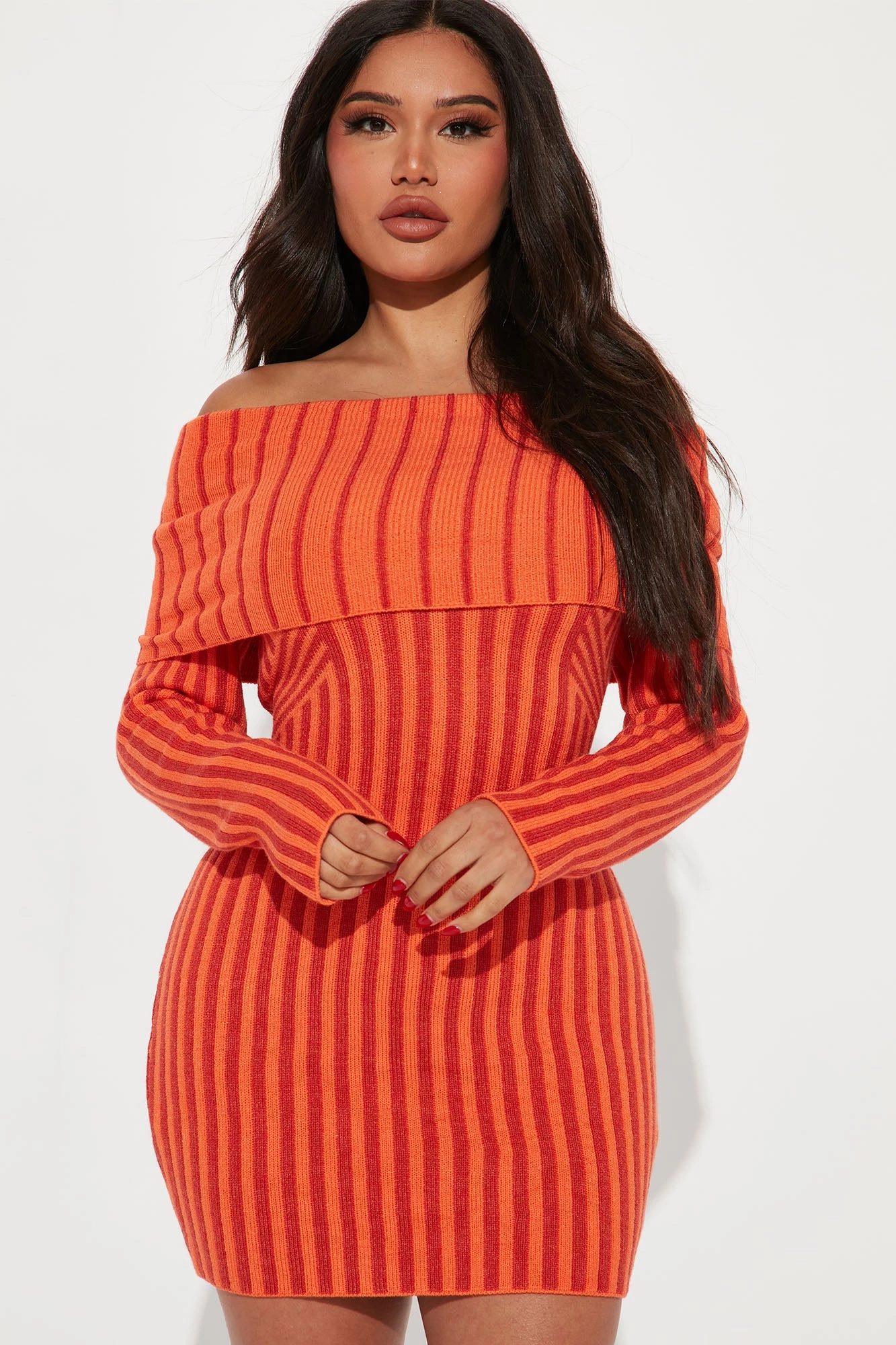Fashion Nova Mahalia Sweater Mini Dress - Orange 3 Fashion Nova Mahalia Sweater Mini Dress - Orange