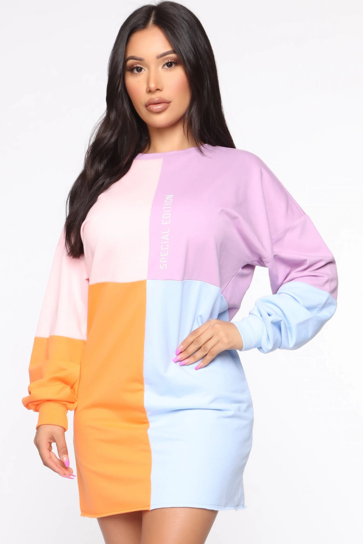 Fashion Nova Special Edition Tunic Sweatshirt - Multi Color
