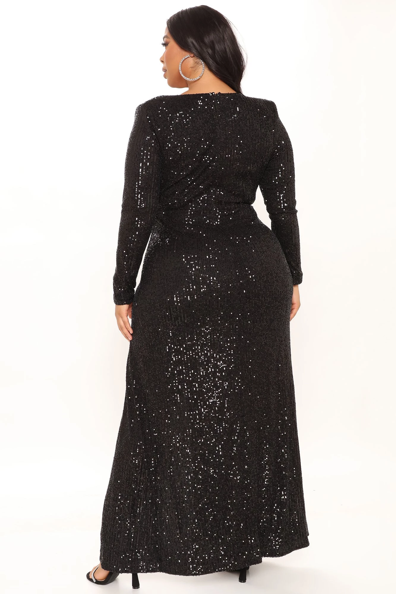 Fashion Nova Boujee Dinners Sequin Maxi Dress - Black 9 Fashion Nova Boujee Dinners Sequin Maxi Dress - Black - Image 7