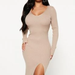 Fashion Nova Hot Cocoa Sweater Midi Dress - Taupe 9 Fashion Nova Hot Cocoa Sweater Midi Dress - Taupe -fashion nova dresses Shop 08 15 22Studio4 KS CC 14 35 05 59 YLD4149FN Taupe 1546 KS