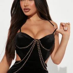 Fashion Nova Elle Velvet Chain Mini Dress - Black -fashion nova dresses Shop 08 16 22Studio2 MS 09 41 55 2 JD3460 Black 3341 JB