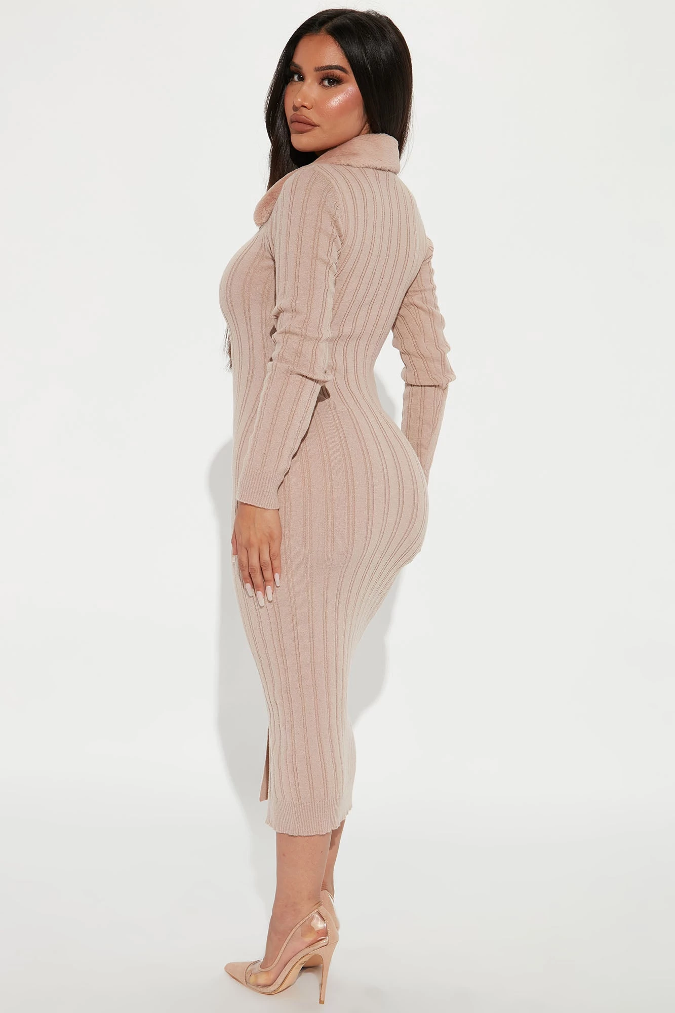 Fashion Nova Mia Knit Midi Dress - Mocha 5 Fashion Nova Mia Knit Midi Dress - Mocha - Image 3