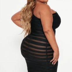 Fashion Nova Mesh Me Up Bandage Midi Dress - Black -fashion nova dresses Shop 08 16 22Studio6 SN KP 15 35 30 57 SD384122FN Black 9102 PLUS EH