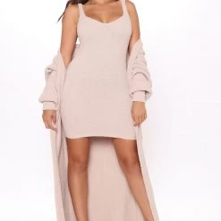 Fashion Nova Living In It Cozy Dress Set - Taupe -fashion nova dresses Shop 08 17 20Studio2 JP 12 19 44 3 D6607C Taupe 0640 RA