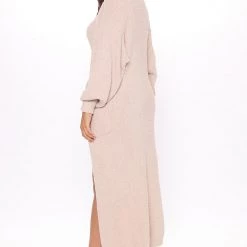 Fashion Nova Living In It Cozy Dress Set - Taupe -fashion nova dresses Shop 08 17 20Studio2 JP 12 20 17 3 D6607C Taupe 0649 RA