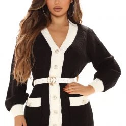 Fashion Nova Cozy Cool Sweater Mini Dress - Black -fashion nova dresses Shop 08 17 21Studio2 CE 10 30 22 18 IMD61003 Black 11247 PB