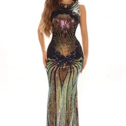 Fashion Nova Always Shine Bright Sequin Maxi Dress - Black