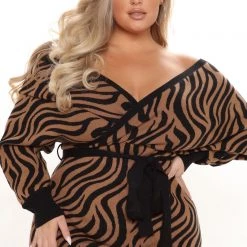 Fashion Nova Free To Roam Zebra Sweater Dress - Brown/combo 15 Fashion Nova Free To Roam Zebra Sweater Dress - Brown/combo -fashion nova dresses Shop 08 17 21Studio3 MS JH 14 08 32 38 VID10031 Browncombo 0564 PLUS PB