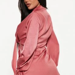 Fashion Nova Nonstop Satin Shirt Dress - Rose -fashion nova dresses Shop 08 17 22Studio3 MS AC 14 33 54 30 HF22H295 Rose 0768 KS