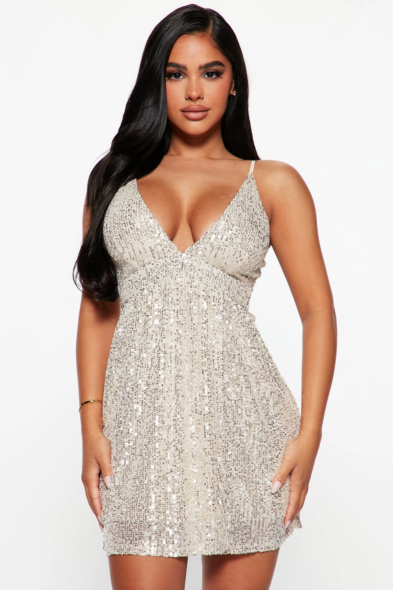 Fashion Nova One Last Time Sequin Mini Dress - Nude 3 Fashion Nova One Last Time Sequin Mini Dress - Nude