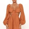 Fashion Nova Gianna Mini Dress - Rust -fashion nova dresses Shop 08 18 21Studio1 CE KP 10 01 28 12 FS22A724 Rust 2046 MH