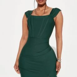 Fashion Nova Mercedes Bandage Mini Dress - Green