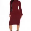 Fashion Nova Taryn Sweater Midi Dress - Burgundy -fashion nova dresses Shop 08 20 20Studio1 JP DJ 13 57 28 22 D11051FN Burgundy 3718 NT