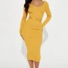 Fashion Nova Autumn Calls Sweater Midi Dress - Mustard -fashion nova dresses Shop 08 22 22Studio1 KJ KP 10 49 09 3 RDAA6770FN Mustard R 7188 JB